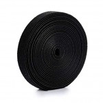 Attaches de Câbles U-horizon 2cm x 5m Range Câble et Serre Câble Réutilisable Crochet & Boucle Organiseur de Câble en Nylon Noir