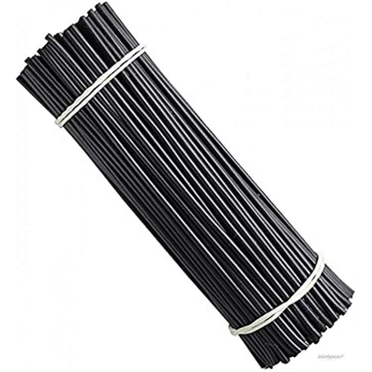 YOFASEN Attaches de câble 1000 pièces Serre-Cable en fer avec revêtement en plastique pour plante de jardin 0.45 mm de diamètre x 15 cm de longueur plat