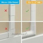 D-Line Micro+ Moulure décorative en demi-Cercle |1M2010W| Goulotte électrique | Cache-câble | 20mm x 10mm 1m longueur Blanc