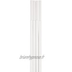 Hama Chemin de câble bande en PVC Aluminium pour montage mural TV ou au sol cache-câble demi-rond 100 x 1,1 x 1 cm entrée de câble jusqu'à 2 câbles 4 pièces matériel de montage compris Blanc