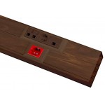 Komb Conduit de parapet 150 x 50 mm goulotte électrique marron – Design bois + accessoires 150 x 50 mm canal de parapet 3 x 2 m = 6 m