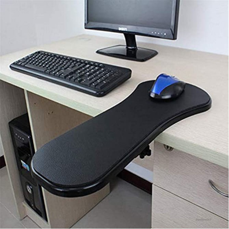 Accoudoir Tapis de Souris PC Poignet Support Ergonomique Conçu Premium Réglable Computer Wrist Rest pour Table et Chaise Noir
