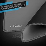 CloudSpot I Gaming Tapis de Souris XXL 900 x 400 mm – Antidérapant – Bords sans Franges – Sous-main de Bureau – Surface premium pour Améliorer la Vitesse Gris