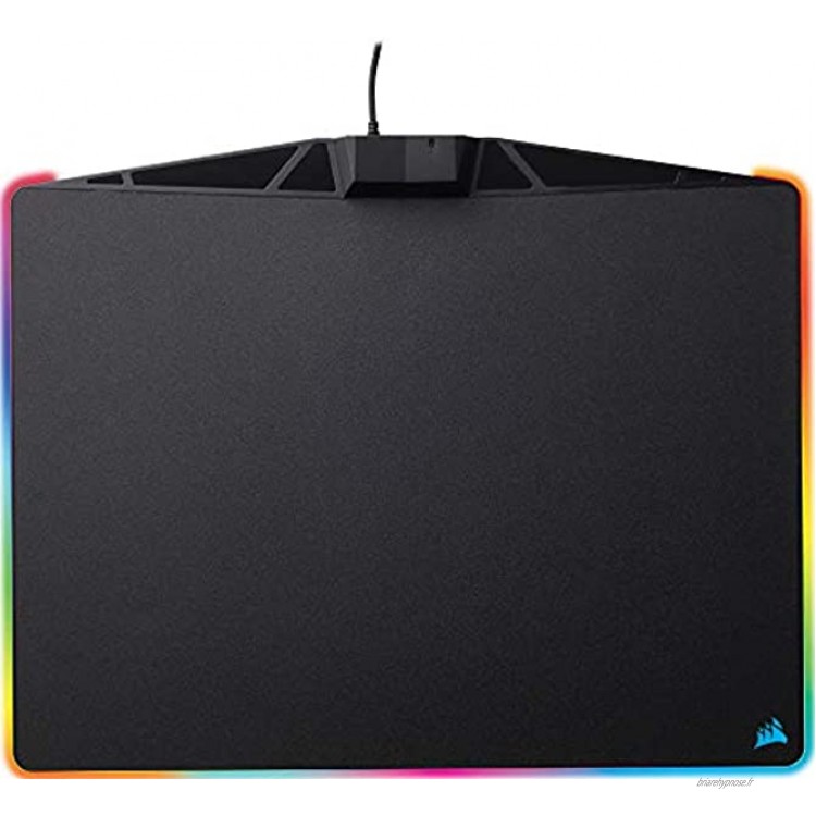 Corsair MM800 RGB Polaris Tapis de Souris Gaming Moyen 15 Zones RGB Surface Dure Noir