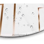 iCasso Tapis de souris rond avec base en caoutchouc antidérapant avec motif personnalisé tapis de souris imperméable pour ordinateur portable et ordinateur 20,1 x 20,1 cm Marbre géométrique