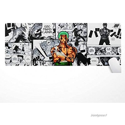 Tapis de Souris One Piece-Roronoa Zoro-800x300mm-surface en Caoutchouc antidérapante adapté aux Joueurs