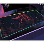 Tapis de Souris Valorant RGB Gamer LED rétro-éclairage Table Pad Clavier de Jeu Tapis de Souris pour Ordinateur de Bureau 700x300x4mm