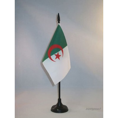 AZ FLAG Drapeau de Table Algérie 15x10cm Petit Drapeaux DE Bureau algérien 10 x 15 cm