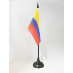 AZ FLAG Drapeau de Table Colombie 15x10cm Petit Drapeaux DE Bureau colombien 10 x 15 cm