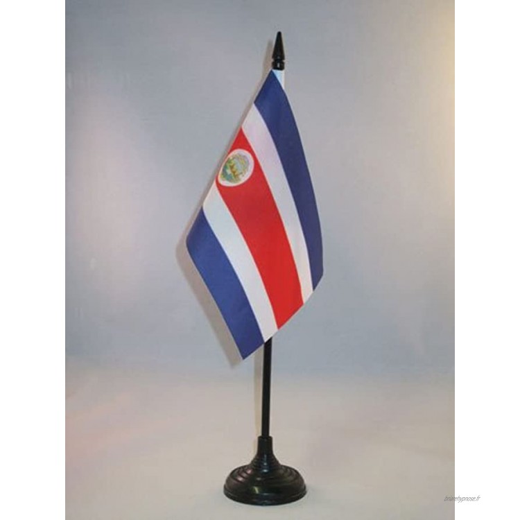 AZ FLAG Drapeau de Table Costa Rica 15x10cm Petit Drapeaux DE Bureau costaricain 10 x 15 cm