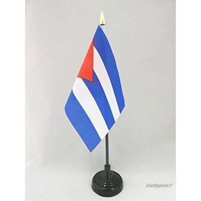 AZ FLAG Drapeau de Table Cuba 15x10cm Petit Drapeaux DE Bureau cubain 10 x 15 cm Pointe dorée