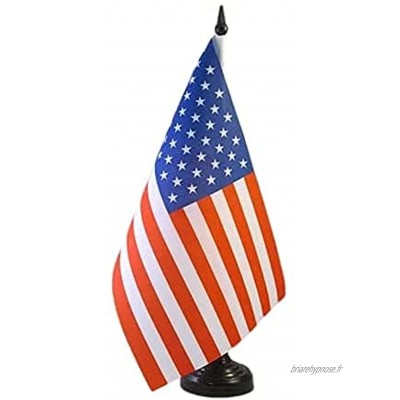 AZ FLAG Drapeau de Table Etats-Unis 21x14cm Petit Drapeaux DE Bureau américain USA 14 x 21 cm