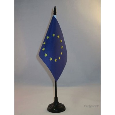 AZ FLAG Drapeau de Table Europe 15x10cm Petit Drapeaux DE Bureau européen Union Européenne UE 10 x 15 cm