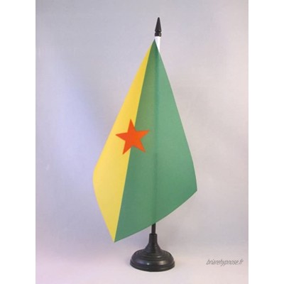 AZ FLAG Drapeau de Table Guyane 21x14cm Petit Drapeaux DE Bureau guyanais France 14 x 21 cm