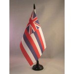 AZ FLAG Drapeau de Table Hawaii 21x14cm Petit Drapeaux DE Bureau Hawaiien Etat américain USA Etats-Unis 14 x 21 cm