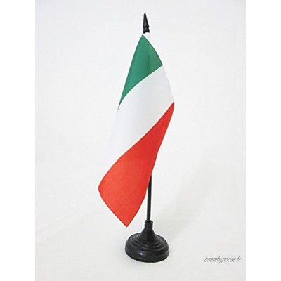 AZ FLAG Drapeau de Table Italie République cisalpine 15x15cm Petit Drapeaux DE Bureau Italien Ancien 15 x 15 cm