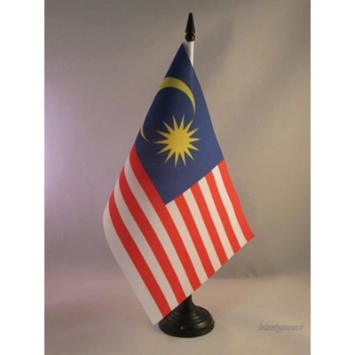 AZ FLAG Drapeau de Table Malaisie 21x14cm Petit Drapeaux DE Bureau malaisien 14 x 21 cm
