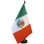 AZ FLAG Drapeau de Table Mexique 21x14cm Petit Drapeaux DE Bureau Mexicain 14 x 21 cm