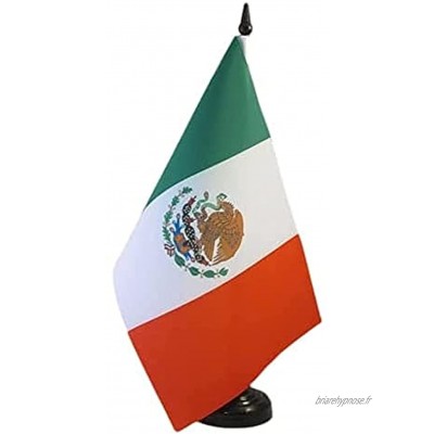 AZ FLAG Drapeau de Table Mexique 21x14cm Petit Drapeaux DE Bureau Mexicain 14 x 21 cm