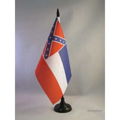 AZ FLAG Drapeau de Table Mississippi 21x14cm Petit Drapeaux DE Bureau Etat américain USA Etats-Unis 14 x 21 cm