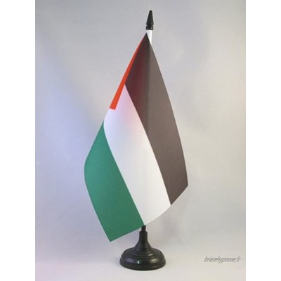 AZ FLAG Drapeau de Table Palestine 21x14cm Petit Drapeaux DE Bureau palestinien 14 x 21 cm