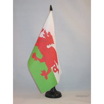 AZ FLAG Drapeau de Table Pays de Galles 21x14cm Petit Drapeaux DE Bureau Gallois 14 x 21 cm