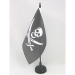 AZ FLAG Drapeau de Table Pirate Jack Rackham 21x14cm Petit Drapeaux DE Bureau Pirates Corsaire 14 x 21 cm
