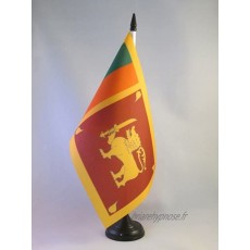 AZ FLAG Drapeau de Table Sri Lanka 21x14cm Petit Drapeaux DE Bureau sri lankais 14 x 21 cm