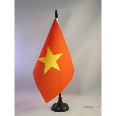 AZ FLAG Drapeau de Table Vietnam 21x14cm Petit Drapeaux DE Bureau vietnamien 14 x 21 cm