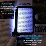 Loupe de lecture pliable avec lumière 5 LED grossissement 3 x avec 2 modes de gradation idéal pour lire de petites impressions livres faible vision lire facilement la nuit