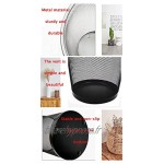 Chichengnian Poubelle circulaire en maille métallique Corbeille à papier Seau de cuisine Rangement à la maison ou au bureau Noir Taille S