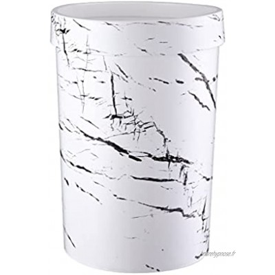 Corbeilles à papier Nordic style rond imitation marbre motif de marbre domestique corbeille peut créer un salon créatif chambre sanitaire poubelle poubelle