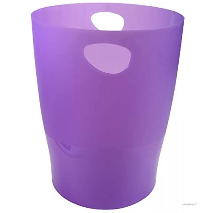 Exacompta Ecobin Corbeille à papier pour bureau 263 x 263 x 335 mm 263x263x335mm Purple Translucent