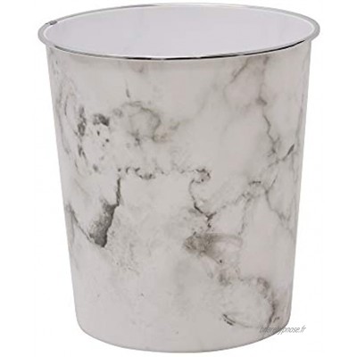 JVL Petite Corbeille à Papier en marbre Environ 24,5 x 26,5 cm Taille Unique