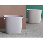 Sebasti Poubelle avec poignées petite corbeille à papier en plastique poubelle moderne pour bureau cuisine ou salle de bain abricot 35 x 18,5 x 31 cm