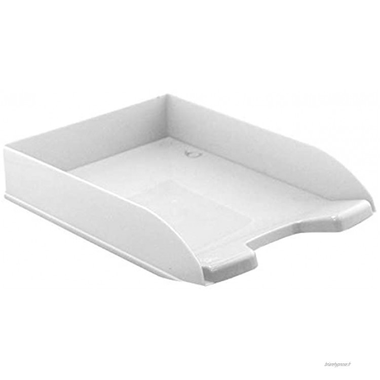 Corbeille courrier anti-choc A4 empilable 345x255x67mm Blanc