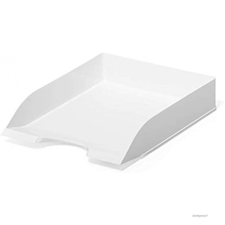 Durable 1701672080 Lot de 6 boîtes à courrier Basic pour format A4 à C4 empilables Opaque. Blanc.