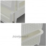 Mayish Panier Corbeille Bacs à Courrier Format A4 en Plastique Empilable Blanc Lot de 6