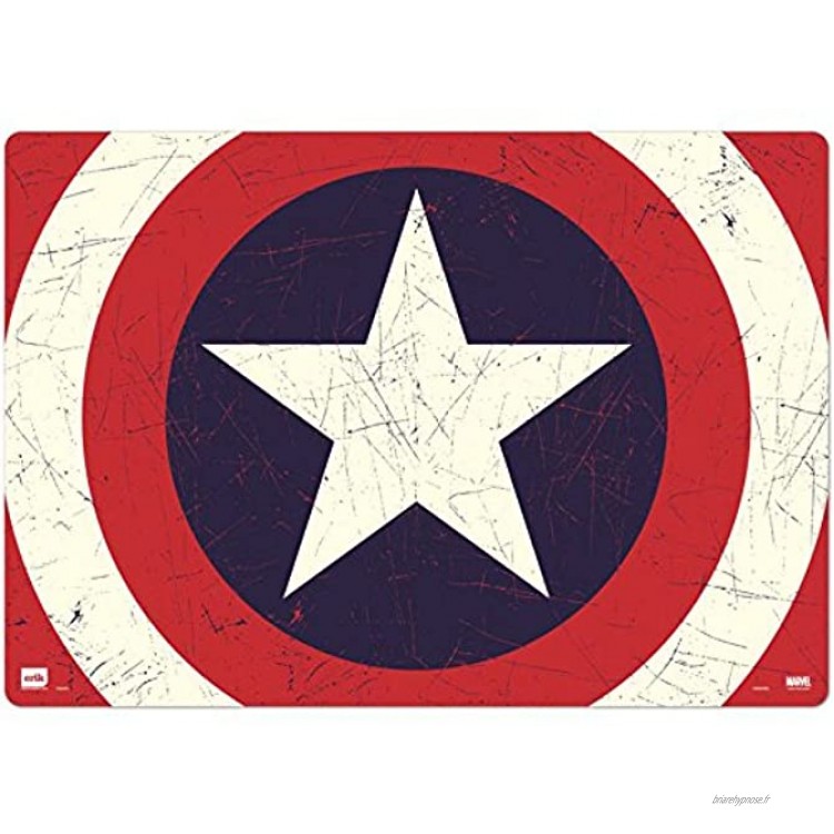 empireposter Captain America – Shield – Sous-main env. 35 x 50 cm lavable – Sous-main sous licence
