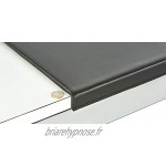Luxentury USM700500 Sous-main de bureau en cuir véritable avec protection des bords 70 x 50 cm Noir