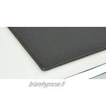 Luxentury USM700500 Sous-main de bureau en cuir véritable avec protection des bords 70 x 50 cm Noir