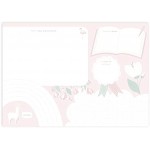 Mintkind® Sous-main pour enfants Accessoires de bureau pour filles | Sous-main papier bloc de 25 pages | Sous-main pour enfants en rose