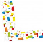 nikima Schönes für Kinder – Sous-main pour enfant orné de briques LEGO – 25 feuilles de papier à arracher sous-main à colorier A2 – Briques colorées – Cadeau d'anniversaire ou de rentrée scolaire