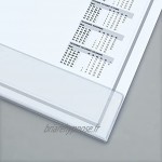 SIGEL HO366 Sous-main bloc papier calendriers sur 2 ans et semainier 2022 23 A2 59,5 x 41 cm noir et blanc 40 feuilles