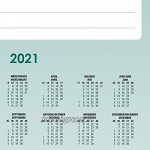 SIGEL HO500 Sous-main bloc papier design planning semainier avec grille horaire et calendriers sur 3 ans A2 59,5 x 41 cm vert et blanc 52 feuilles