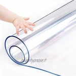 Sous-main de bureau transparent en PVC 150 x 60 cm grand tapis de souris imperméable antidérapant ultra fin
