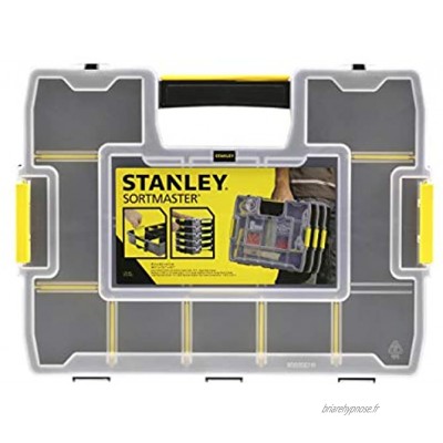 Stanley 1-97-483 Organiseur À Intercalaires mobile Sort master Couvercle Alvéolé et Transparent pour Voir Le Contenu Compact Léger Spacieux Dimensions : 37,5 x 6,7 x 29,2 cm
