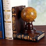 ISOTO Serre-livres en forme de globe et de télescope Épais vintage de rangement pour ranger les CD et DVD