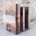 Museourstyty Serre-livres en acrylique transparent multicouche pour la maison l'école fournitures de rangement