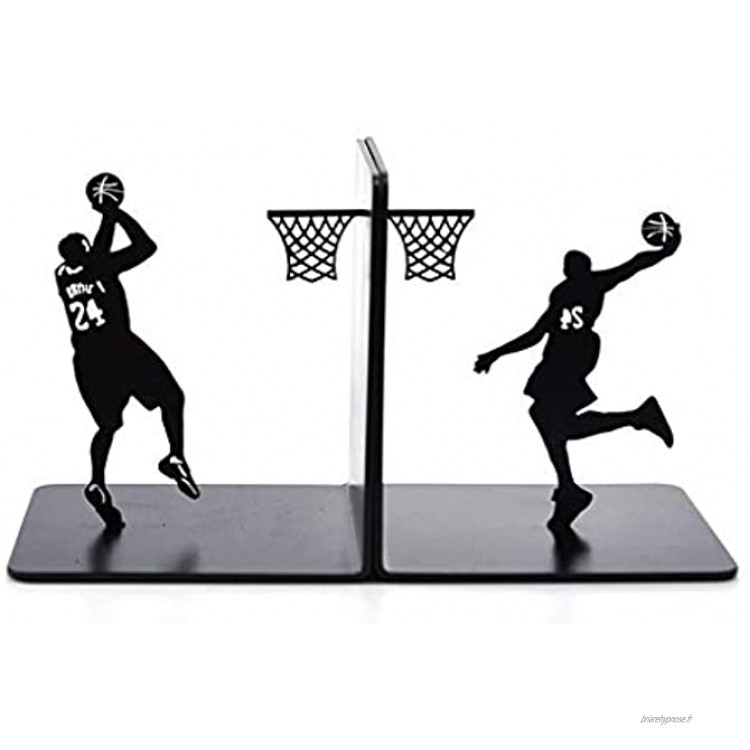 Serre-Livres Creative Basketball en métal Bookends Porte-Livre Simple Support Jouer au Basket Livre se termine étudiants garçon de Cadeau d'anniversaire Presse-Livres Unique